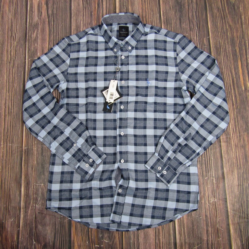 TailorByrd‎ Shirt Boys XL Plaid Button Down Stretch Dress Casual B24521LS